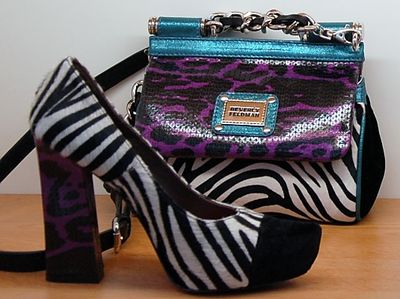 Beverly Feldman Pumps und Handtasche im Zebra-Look Herbst-Winter 2012_2013